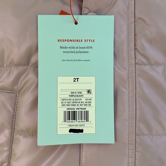 Kids Cat & Jack Puffer Jacket 2T - Picture 2 of 4